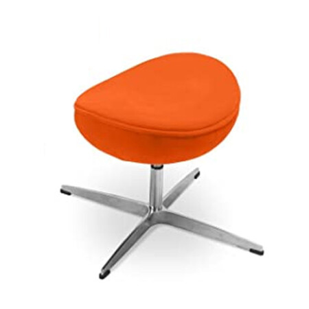 Eggchair Fusshocker, Kaschmirbezug, Entwurf Arne Jacobsen 1956