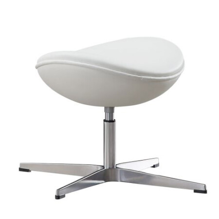 Eggchair Fusshocker, Anilin-Leder, Entwurf Arne Jacobsen 1956